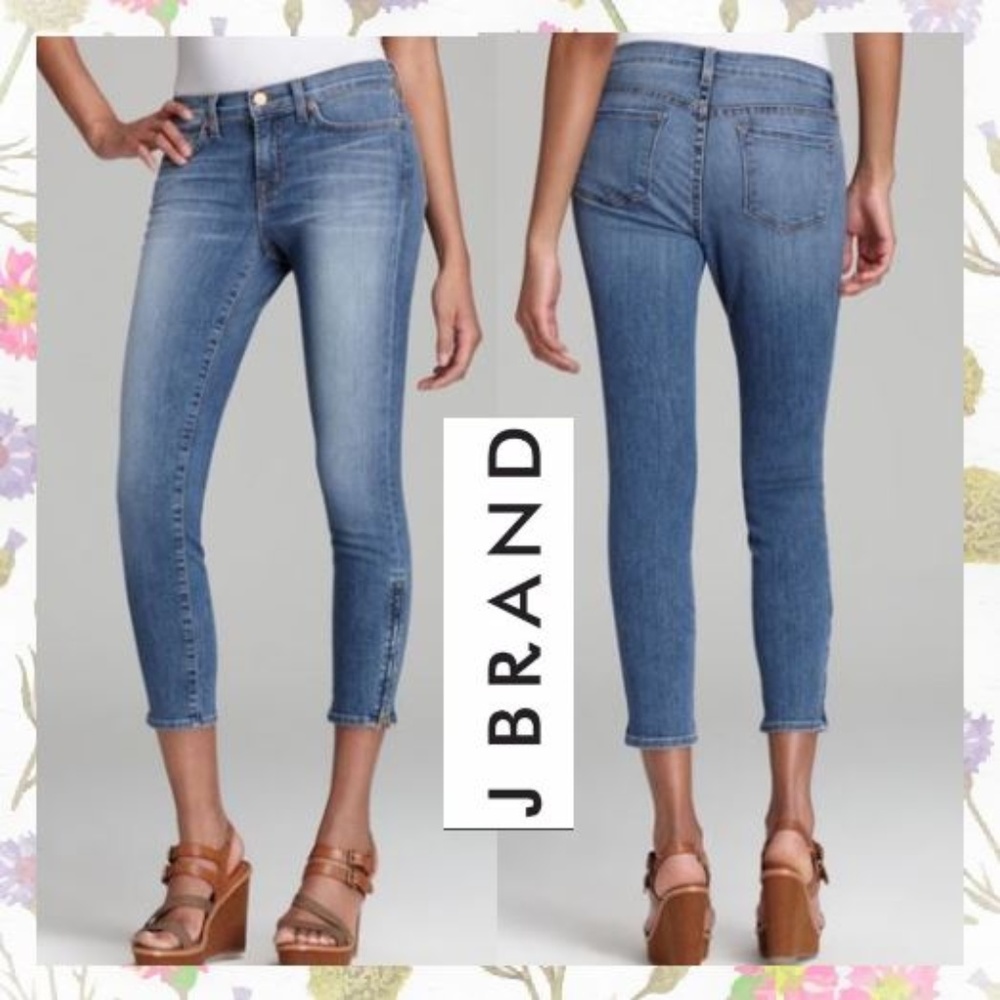 J Brand Denim Ankle/Capri Zip Skinny Jeans